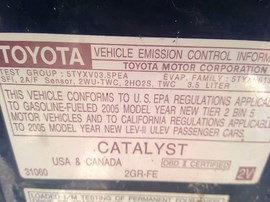 2005 TOYOTA AVALON, BLACK, LIMITED MODEL, AT,  Z25179